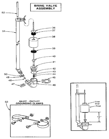 Brine valve assembly