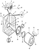 Cabinet, drum, heater assy