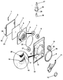 Door, front panel, lint filter