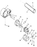 Motor, fan housing, exhaust duct