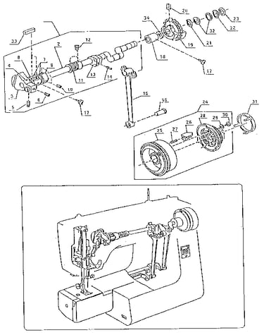 Upper shaft assembly