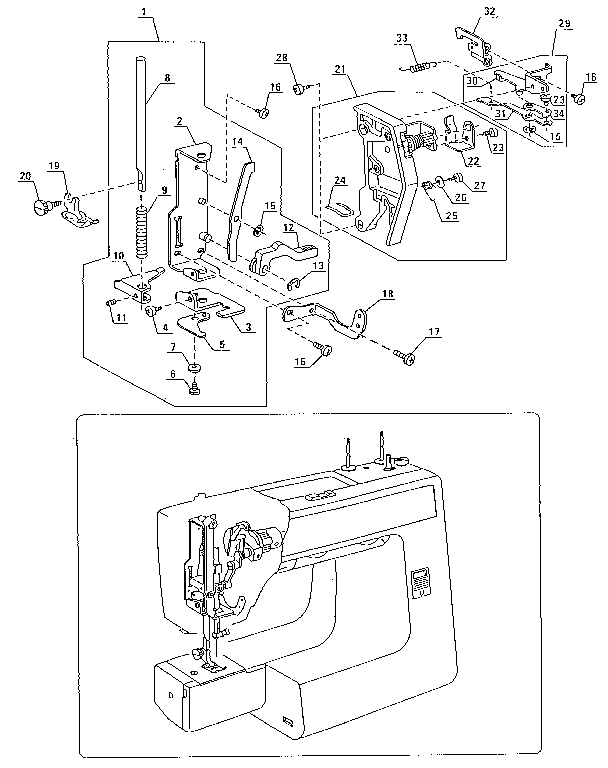 PRESSER BAR ASSEMBLY