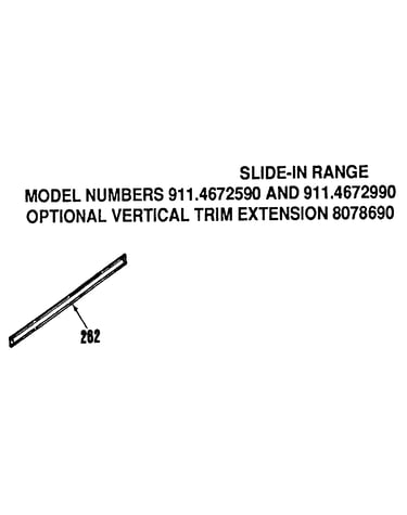Optional vertical trim extension 8078690