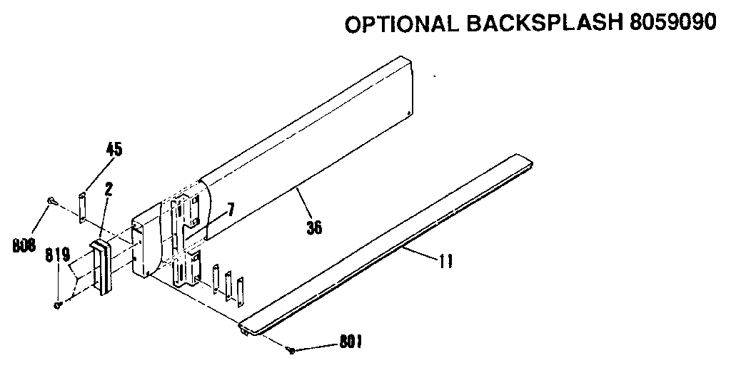 Optional backsplash 8059090