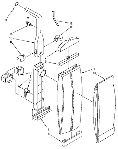 Bag housing and handle