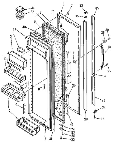 Refrigerator door