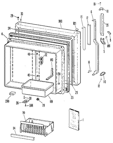 Freezer door