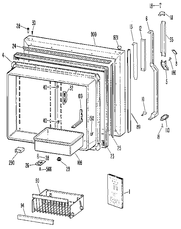 Freezer door