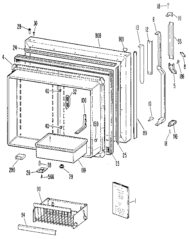 Freezer door