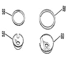 Kenmore 9114612190 opt porcelain pan & chrome ring kit no. 8068400 diagram