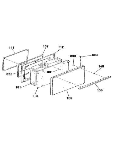 Oven door section