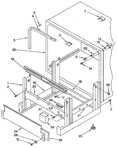 Frame and tank