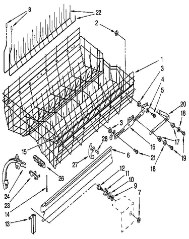 Upper rack and track