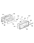 Oven door section