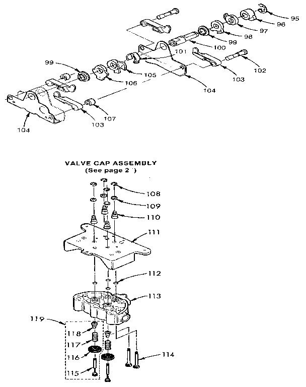Cam nest & valve cap assembly