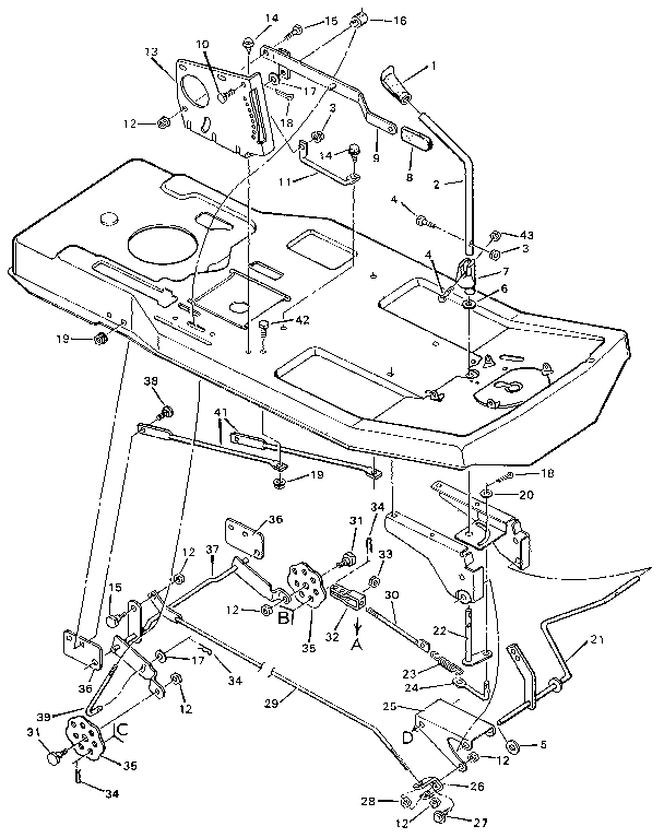 MOWER HOUSING SUSPENSION