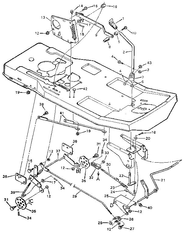 Blade housing suspension