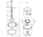 Kenmore 11092279100 agitator, basket and tub diagram