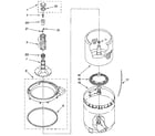 Kenmore 11092275100 agitator, basket and tub diagram