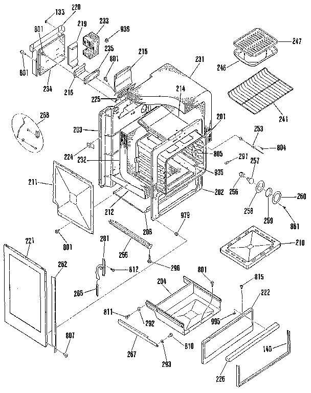 Oven body section
