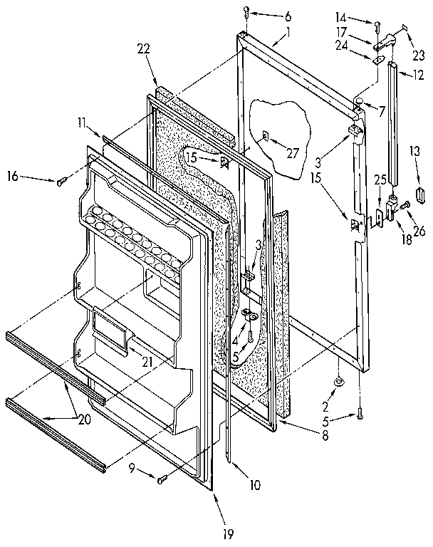 Refrigerator door