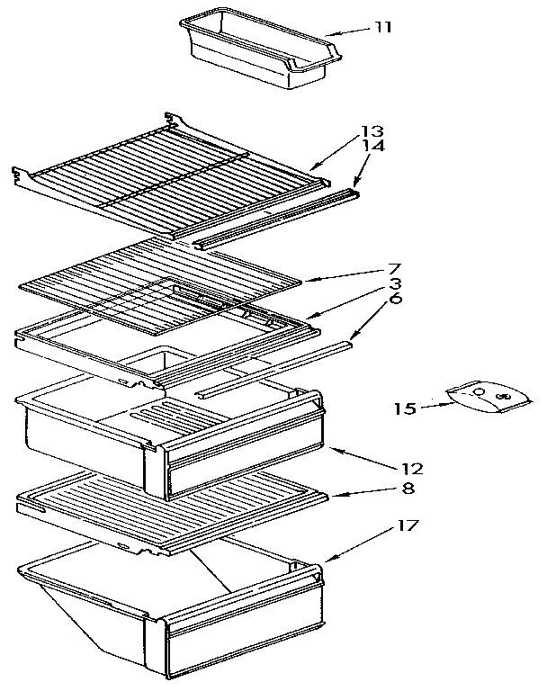 Refrigerator shelf