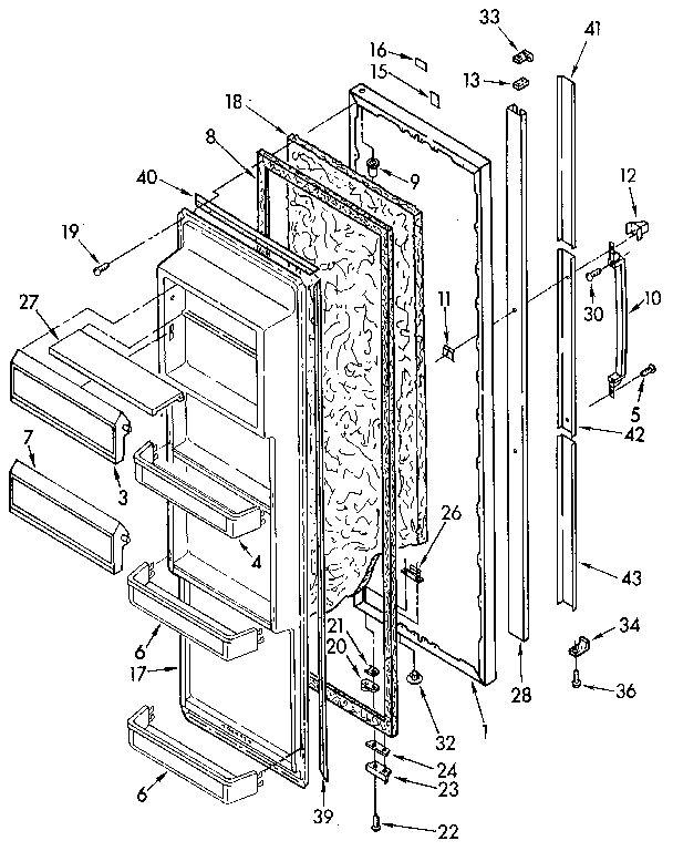 Refrigerator door