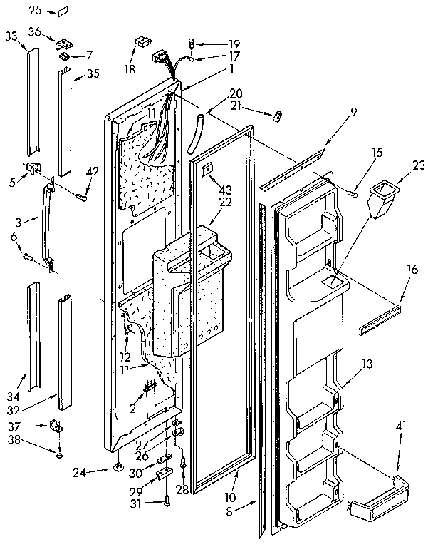 Freezer door