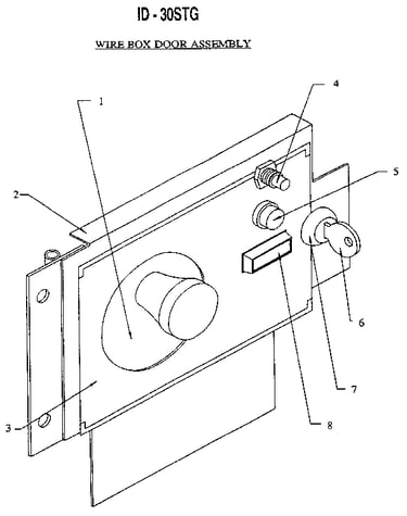 Wire box door assembly