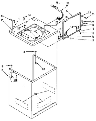 Top and cabinet