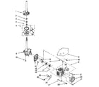 KitchenAid KAWE560WAL3 brake, clutch, gearcase, motor and pump diagram