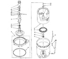 KitchenAid KAWE560WAL3 agitator, basket and tub diagram