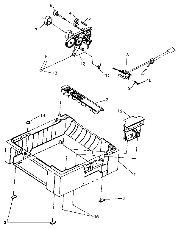 Assembly 12: paper drawer (500-sheet)