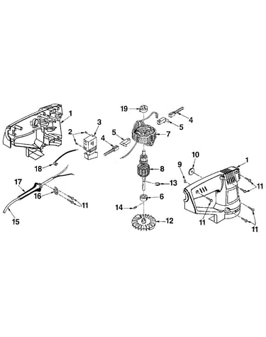 Motor and housing assembly