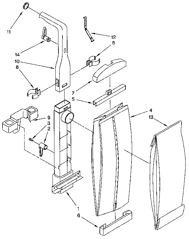 Bag housing and handle