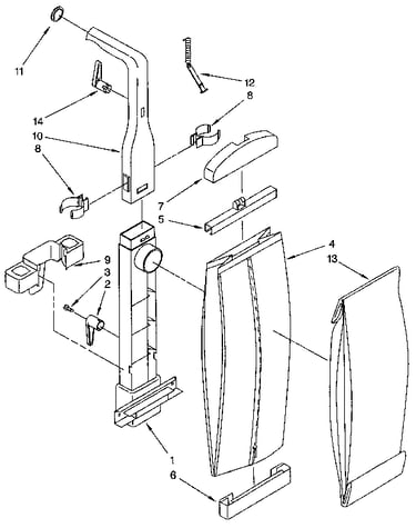Bag housing and handle