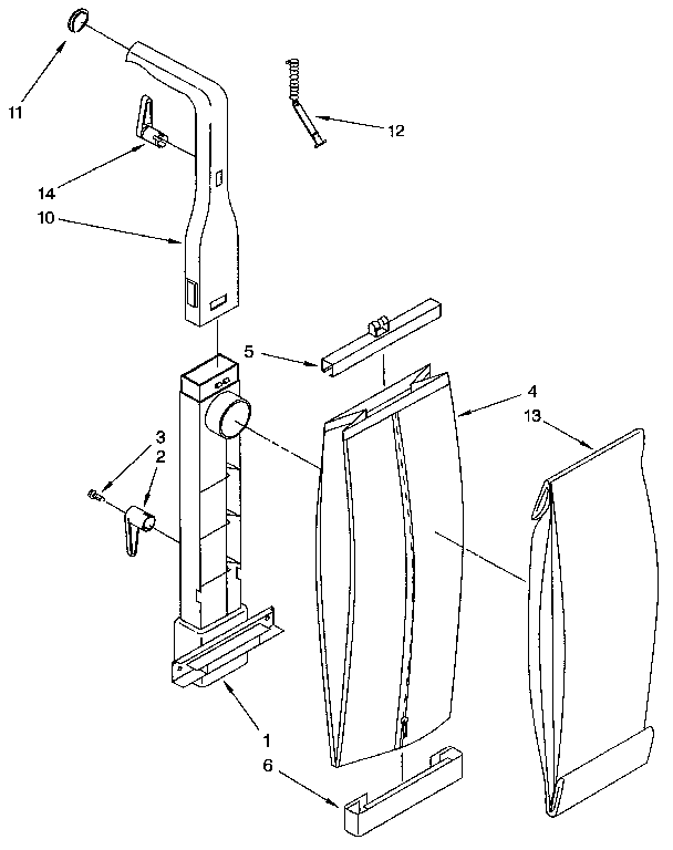 Bag housing and handle