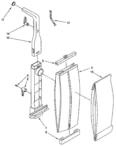Bag housing and handle