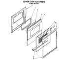 Kenmore 6654428913 lower oven door diagram