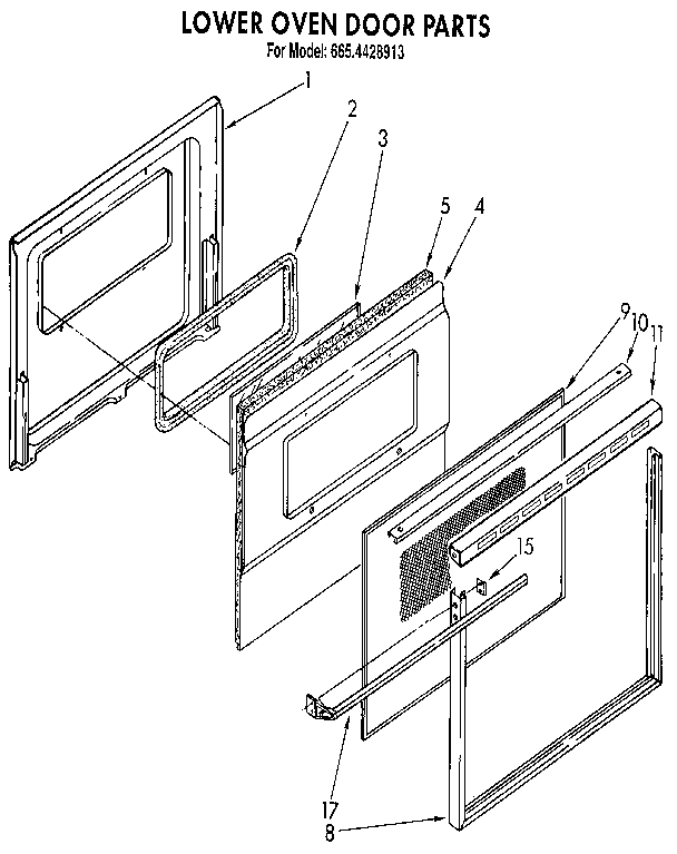 Lower oven door