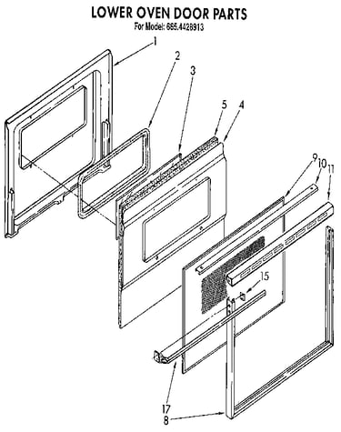 Lower oven door