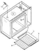 Microwave cabinet and shelf