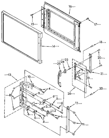 Microwave door and latch