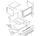 Kenmore 6654438913 microwave cabinet and air flow diagram