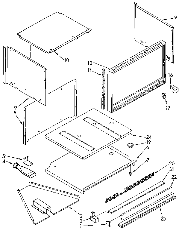 Microwave cabinet and air flow