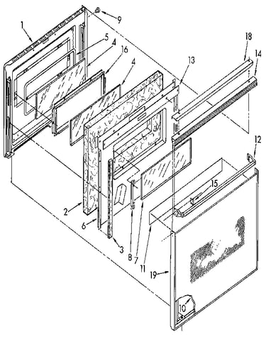 Electric oven door