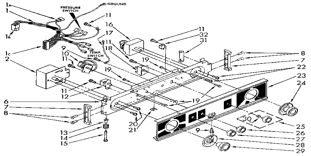 Washer/dryer control panel