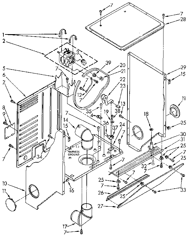 DRYER CABINET AND MOTOR