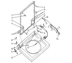Kenmore 11098618100 washer top and lid diagram