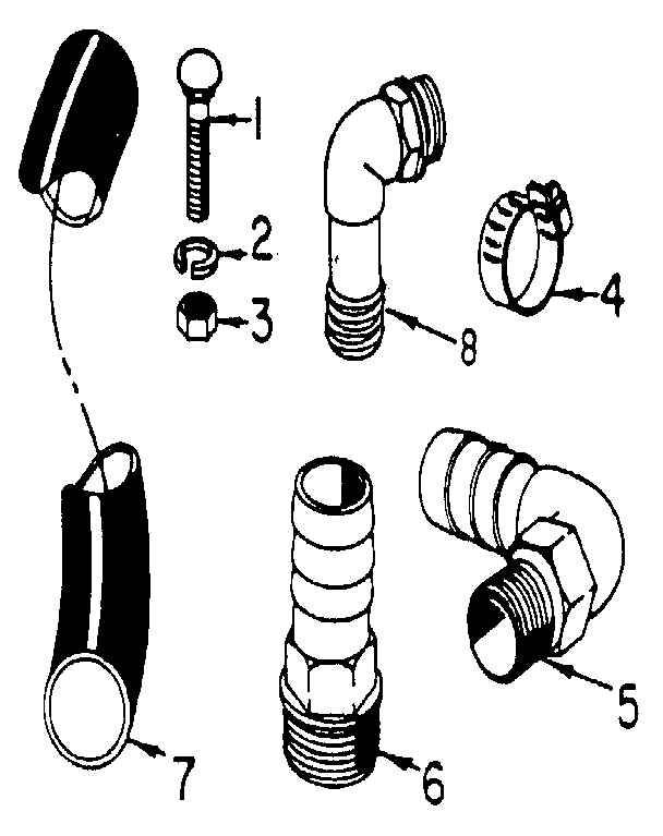 ADAPTERS /ELBOW AND HOSE